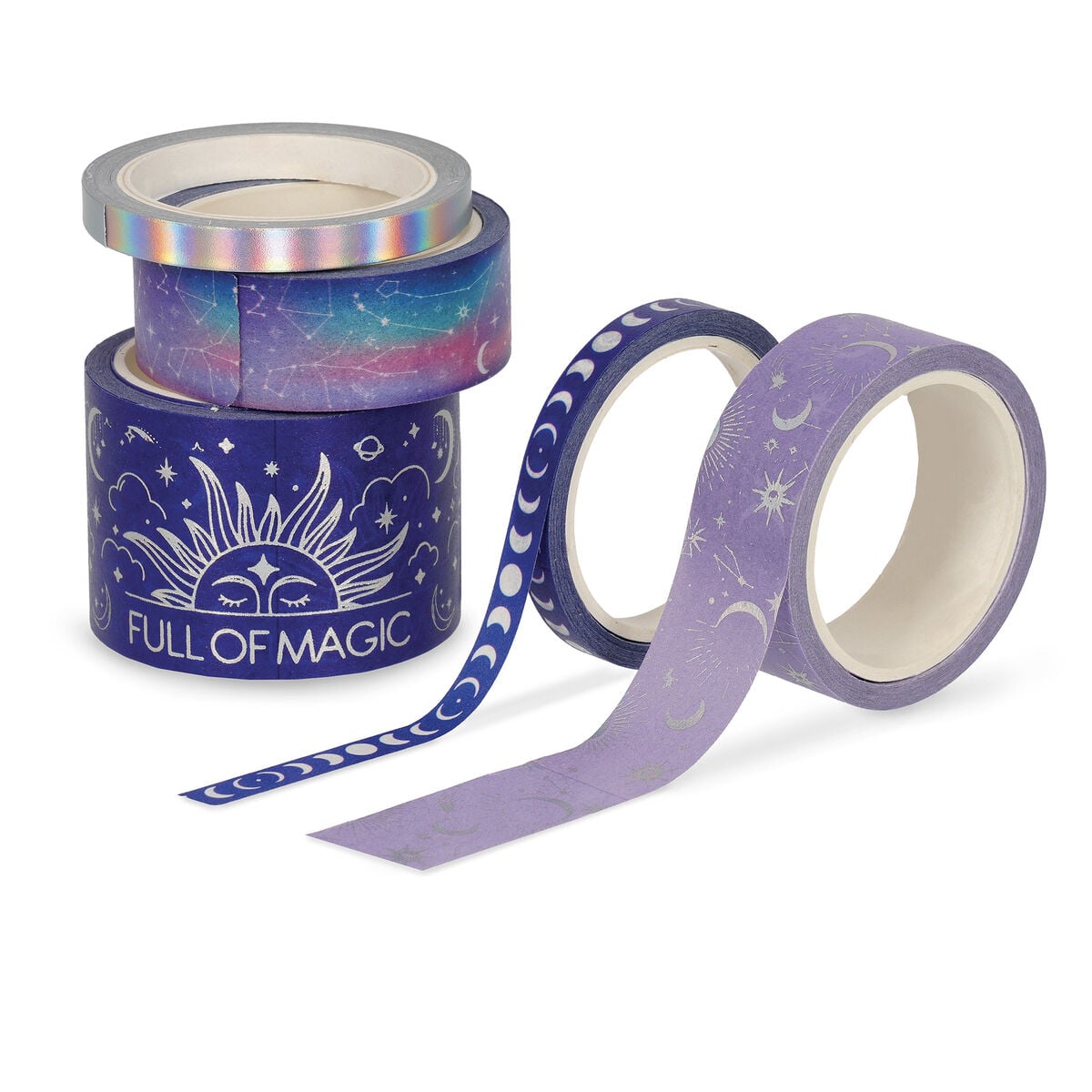 Legami - Set de 5 Cintas Adhesivas Decorativas de Papel Mágico - De Cinta en Cinta
