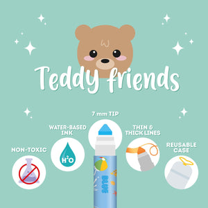 Legami - Set de 12 marcadores - Teddy Amigos