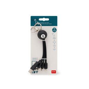 Legami - Llavero Cable de Carga 6 en 1 8 Ball - Link Up