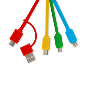 Legami - Llavero Cable de Carga 6 en 1 Rainbow - Link Up