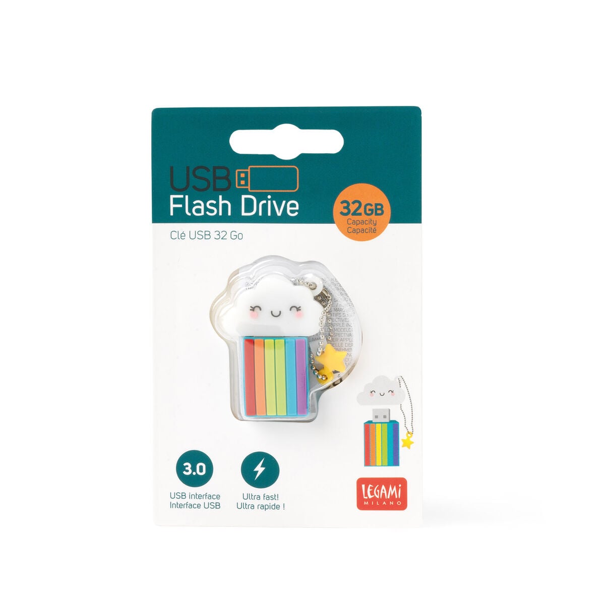 Legami - Memoria USB 3.0 de 32 GB Rainbow - Memoria flash