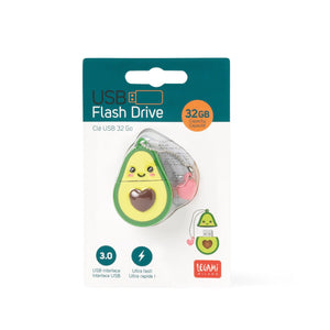 Legami - Unidad flash USB 3.0 de 32 GB con forma de aguacate - Unidad flash