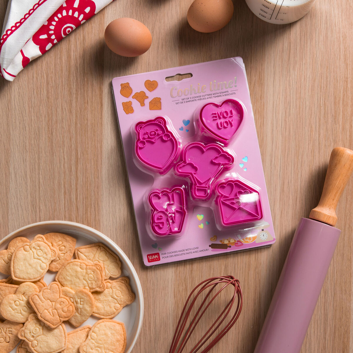 Legami – Juego de 5 cortadores de galletas – ¡Es hora de galletas!