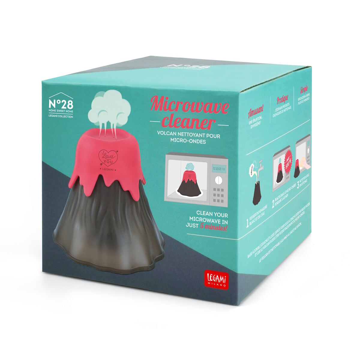 Legami - Limpiador de microondas Volcano