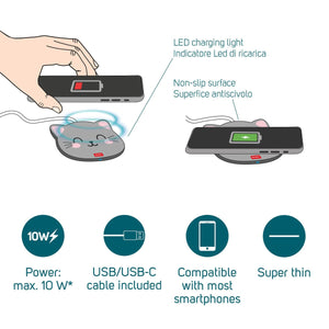 Legami - Kitty Cargador Inalámbrico para Smartphone - Súper Rápido
