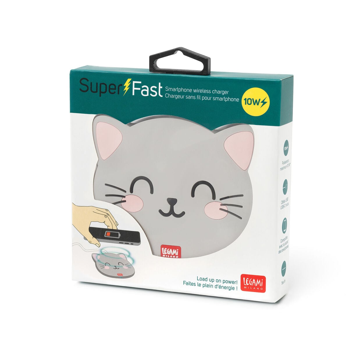 Legami - Kitty Cargador Inalámbrico para Smartphone - Súper Rápido