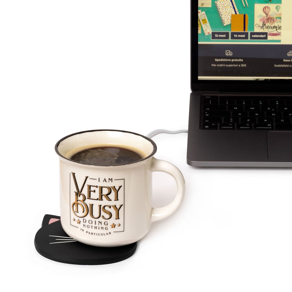 Legami - Calentador USB de Tazas - Gato - Calienta tu Bebida