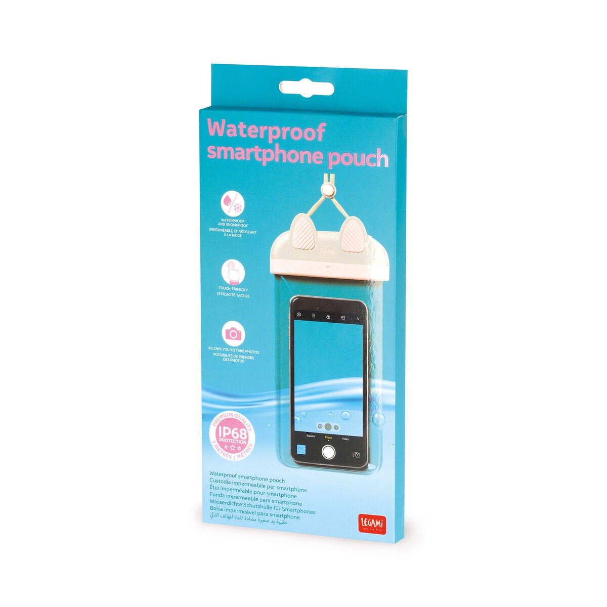 Legami - Bolso Pequeño Impermeable para Smartphone Kitty - Bolso Pequeño Impermeable para Smartphone