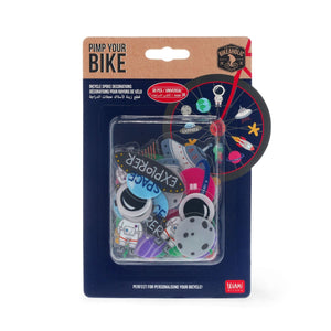 Legami - Set de 30 decoraciones para radios de bicicleta - Espacio - ¡Personaliza tu bici!