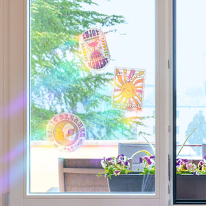 Legami - Juego de 4 pegatinas estáticas de Suncatcher para ventanas - Rainbow Maker