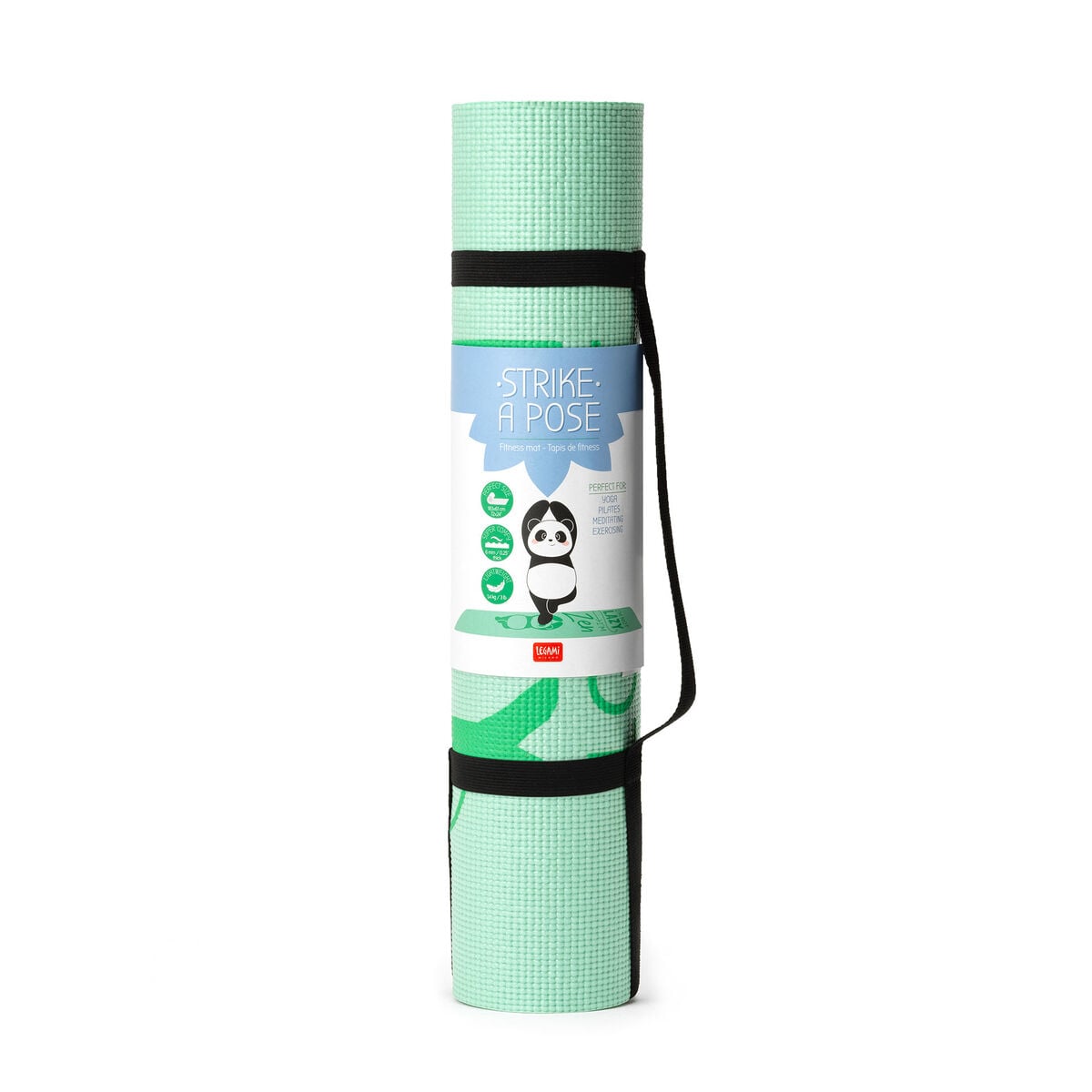 Legami – Esterilla Antideslizante de Fitness Panda – Strike a Pose