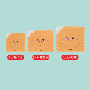 Legami - Set de 3 Bolsas Reutilizables para Aperitivos - Cookie - Snack Bags