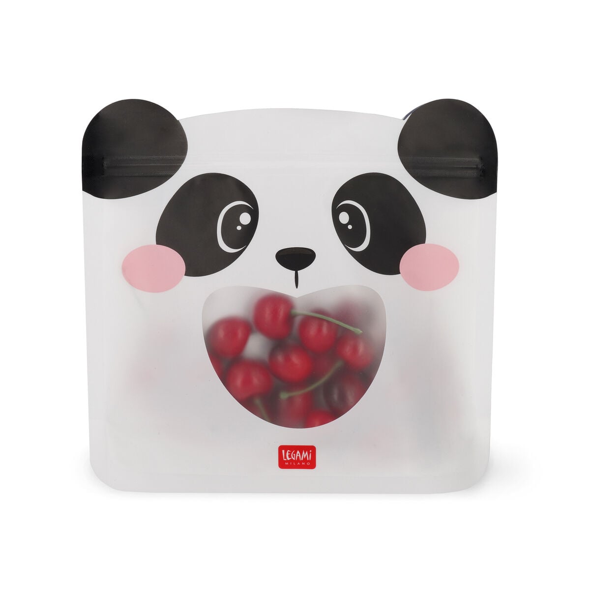 Legami - Set de 3 Bolsas Reutilizables para Snacks - Panda - Bolsas para Snacks