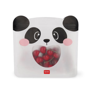 Legami - Set de 3 Bolsas Reutilizables para Snacks - Panda - Bolsas para Snacks