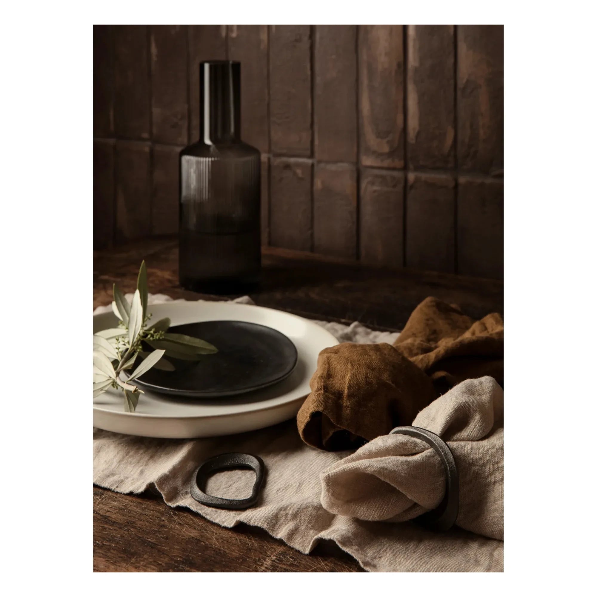 Ferm Living - Servilleteros - Juego de 4 | Negro