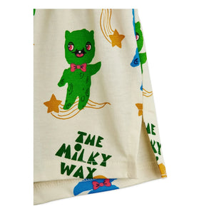 Mini Rodini - Pantalones Cortos de Algodón Orgánico Aliens | Crudo