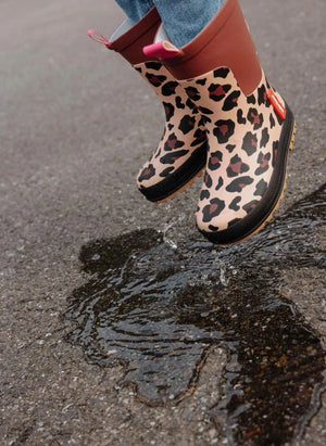 Hola Hossy - Botas de lluvia de leopardo | Marrón