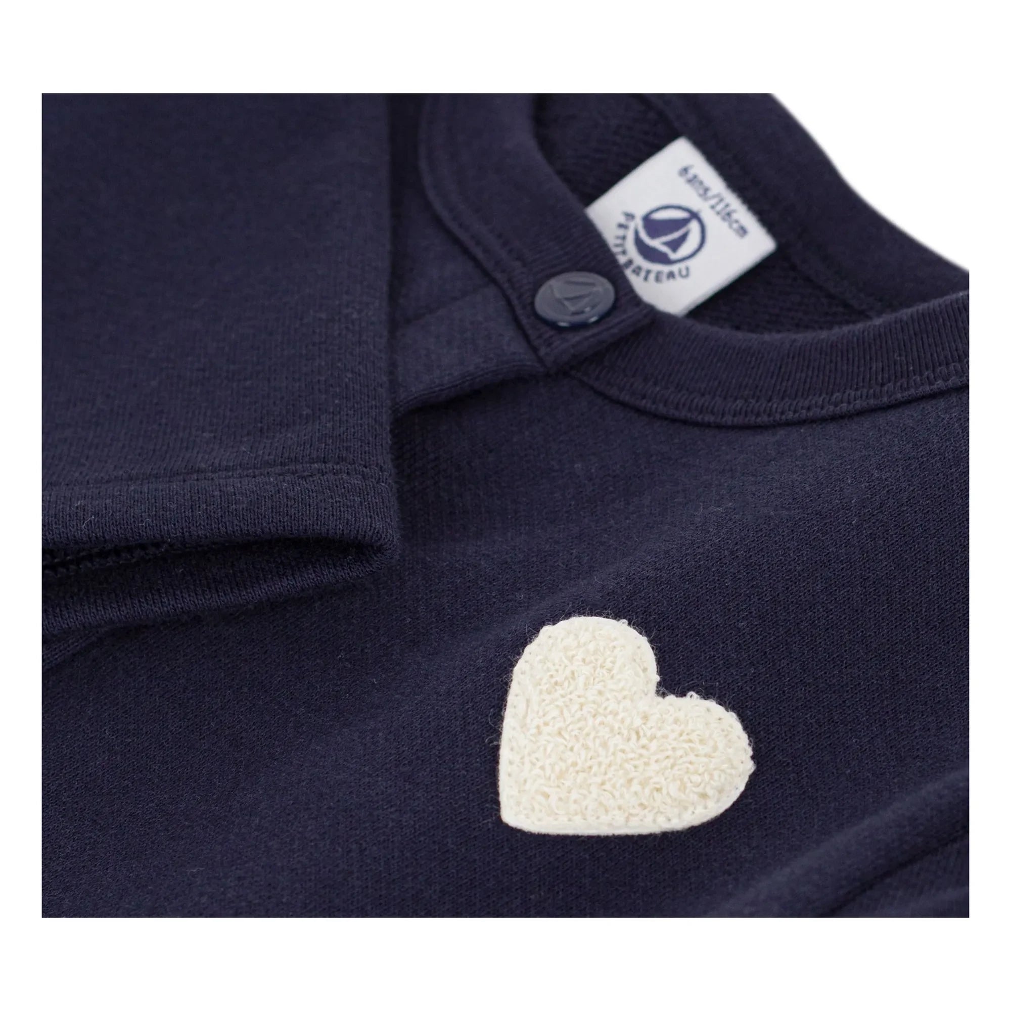 Petit Bateau - Cárdigan liso de felpa | Azul marino