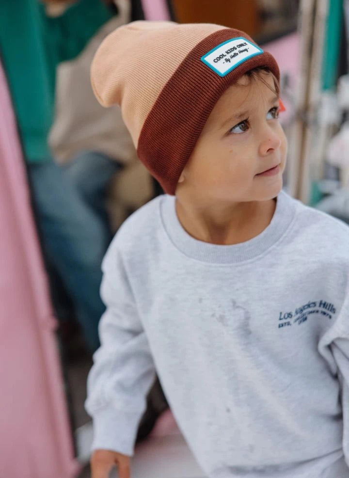 Hello Hossy - Gorra de algodón orgánico con bloque de color urbano | Marrón