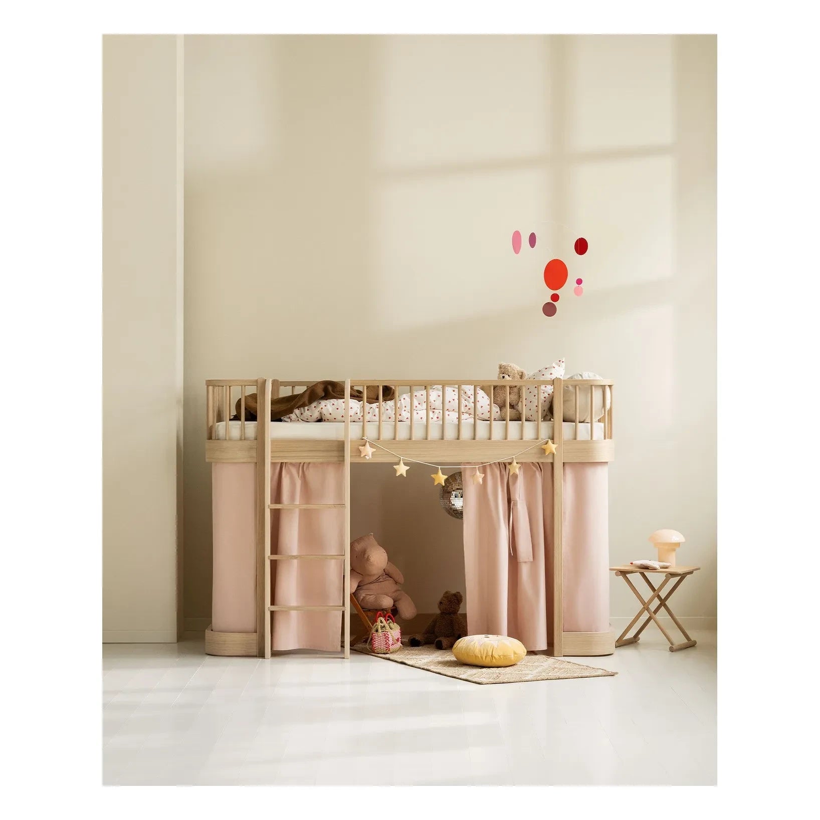 Oliver Furniture - Cama loft baja original, 90x200 cm | Roble
