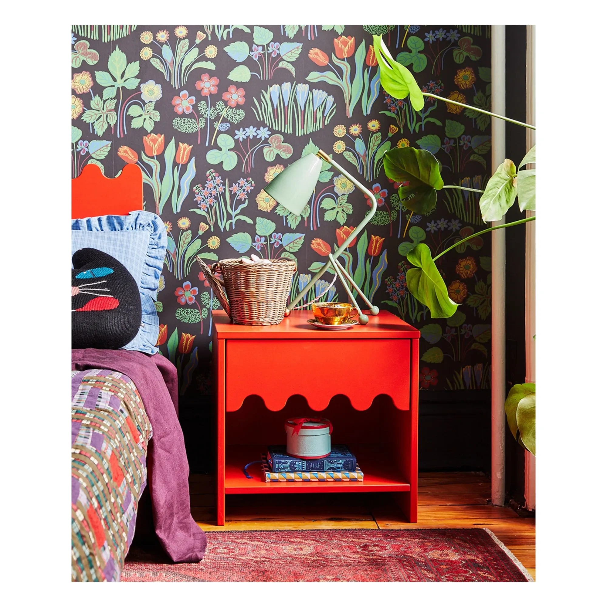 Oeuf NYC - Mesita de noche Moss | Rojo