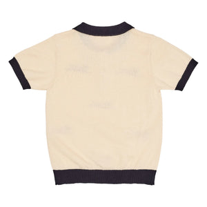 Copenhagen Colors - Polo de punto fino bordado | Crudo