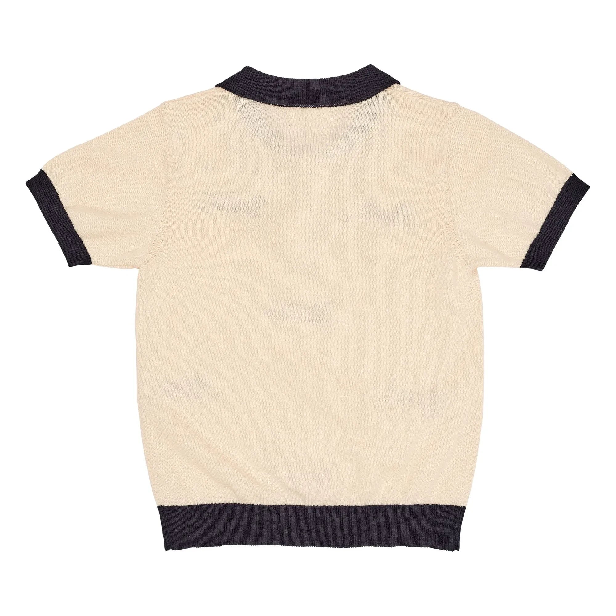 Copenhagen Colors - Polo de punto fino bordado | Crudo