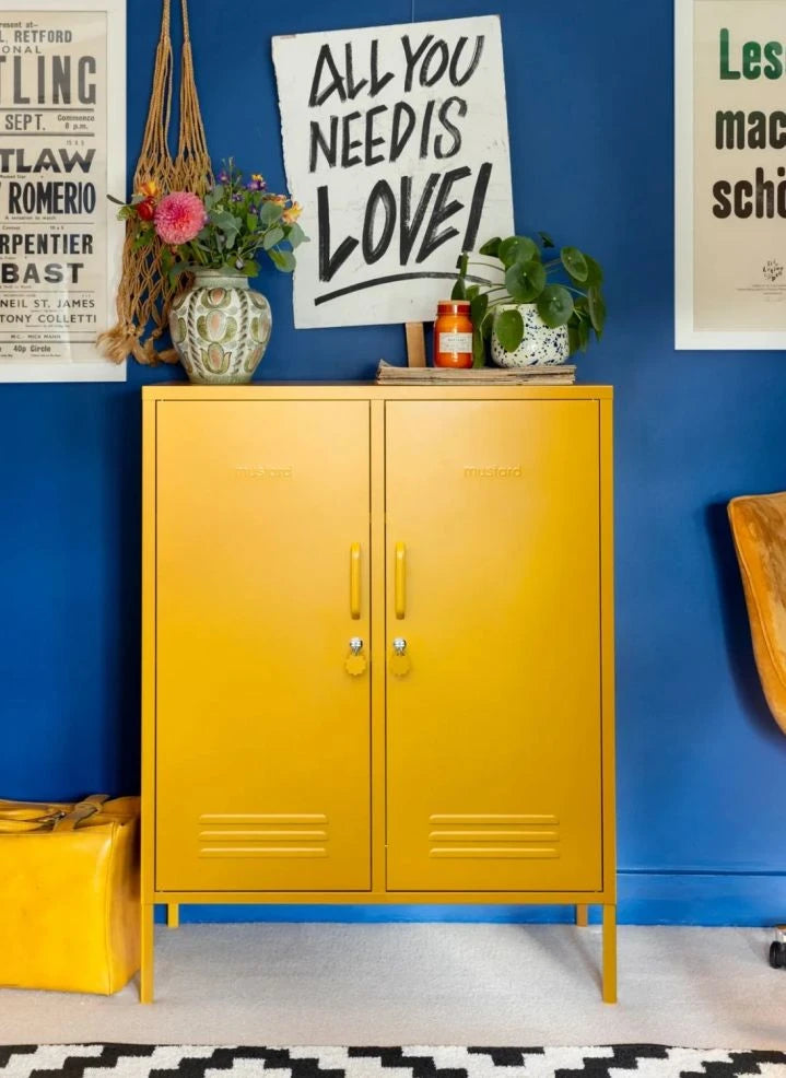 Mustard Made - Unidad de Almacenamiento Midi Metal | Amarillo claro