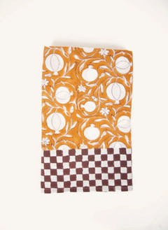Olsson & Jensen - Mantel Pomona con estampado de granada | Mostaza
