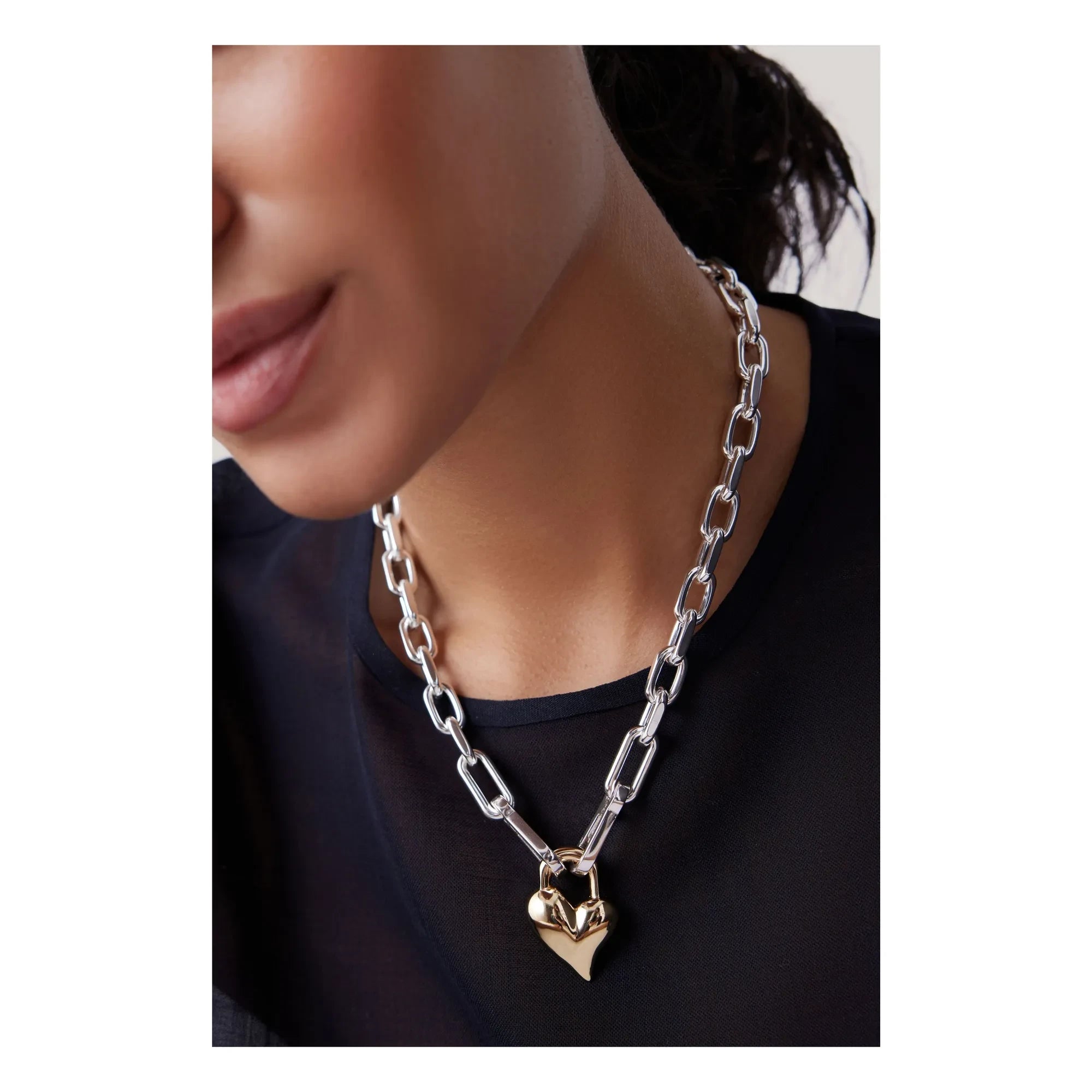 Jenny Bird - Collar Corazón Cerrado | Oro/Plata