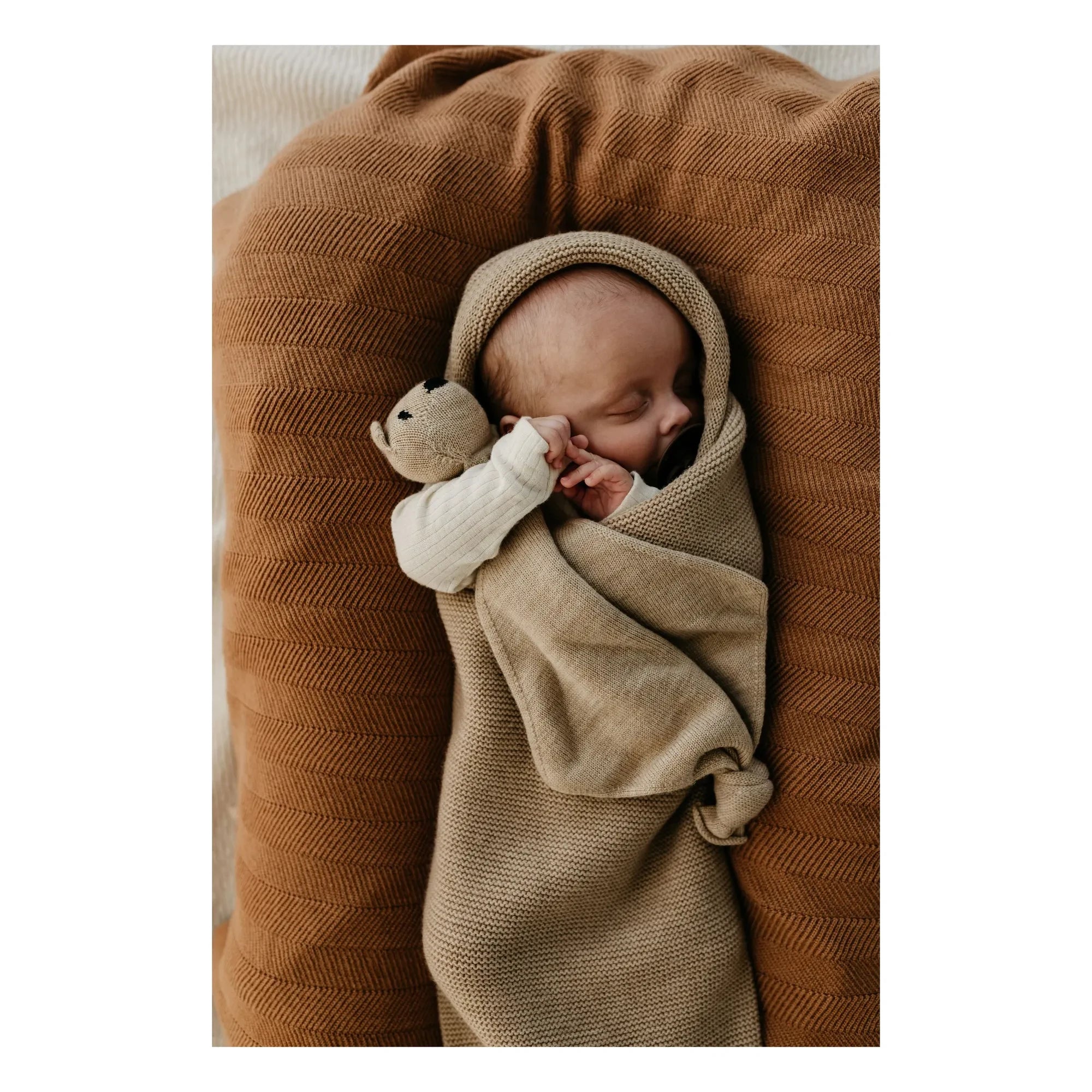 Hvid - Freddie Merinos Yün Battaniye | Terracotta