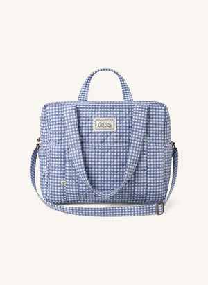 Editions Aimable - Suzanne Bolsa de Cuidado para Bebés | Vichy Azul Algodón