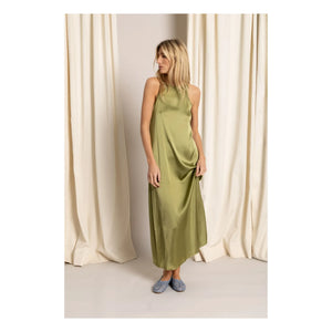 Smallable Mujer - Vestido de Satén Zelie | Verde anís