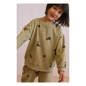 Studio Bohème - Sudadera Bart Karpuz de algodón orgánico con rizo francés | Caqui