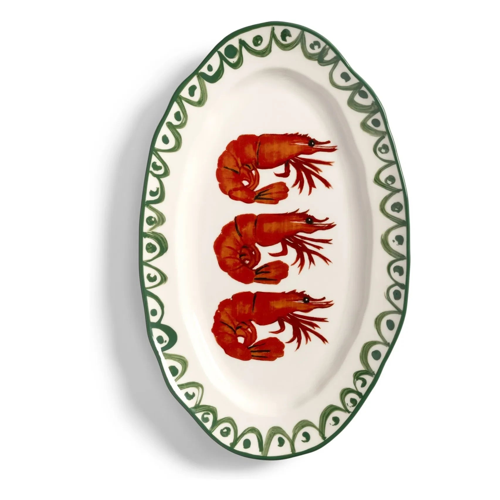 &Klevering - Plato de porcelana Sirena Camarón | Verde