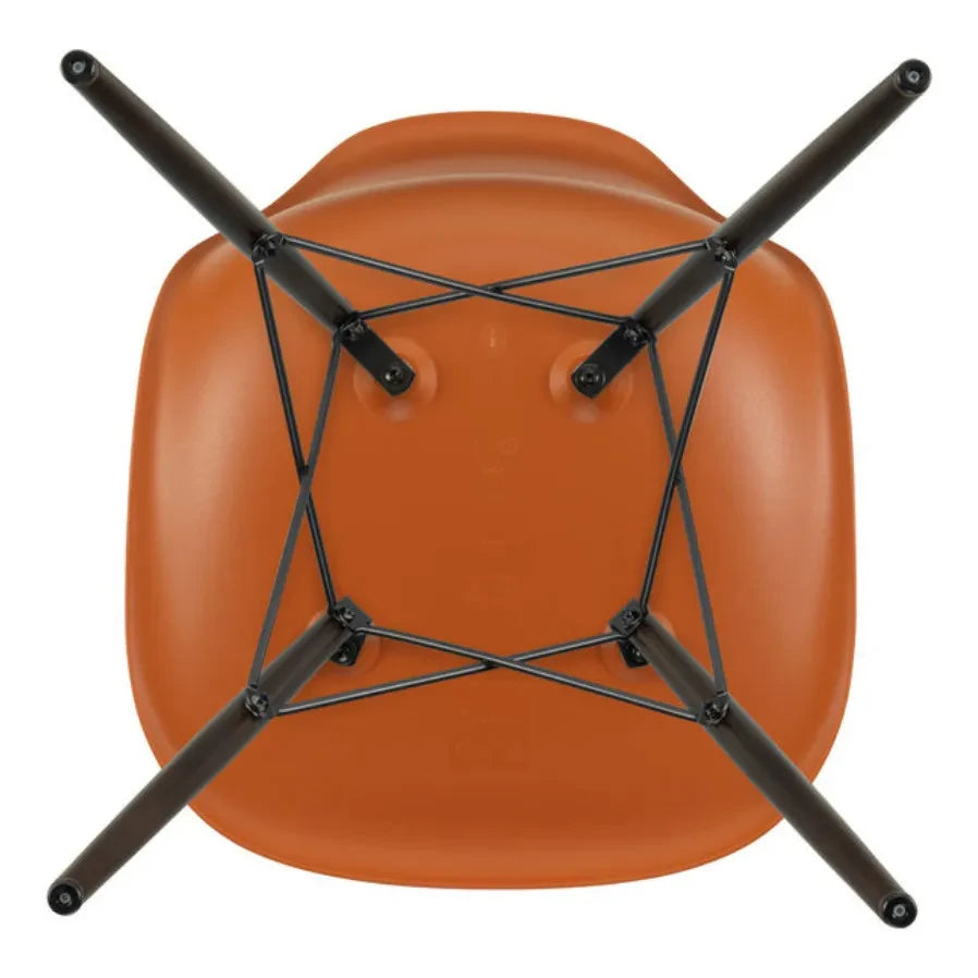 Vitra - Silla DSW de plástico - base de arce - Charles & Ray Eames | Naranja Rouille