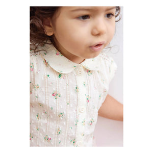 Bonton - Camisa con cuello Claudine Lorelei Bouquets | Crudo