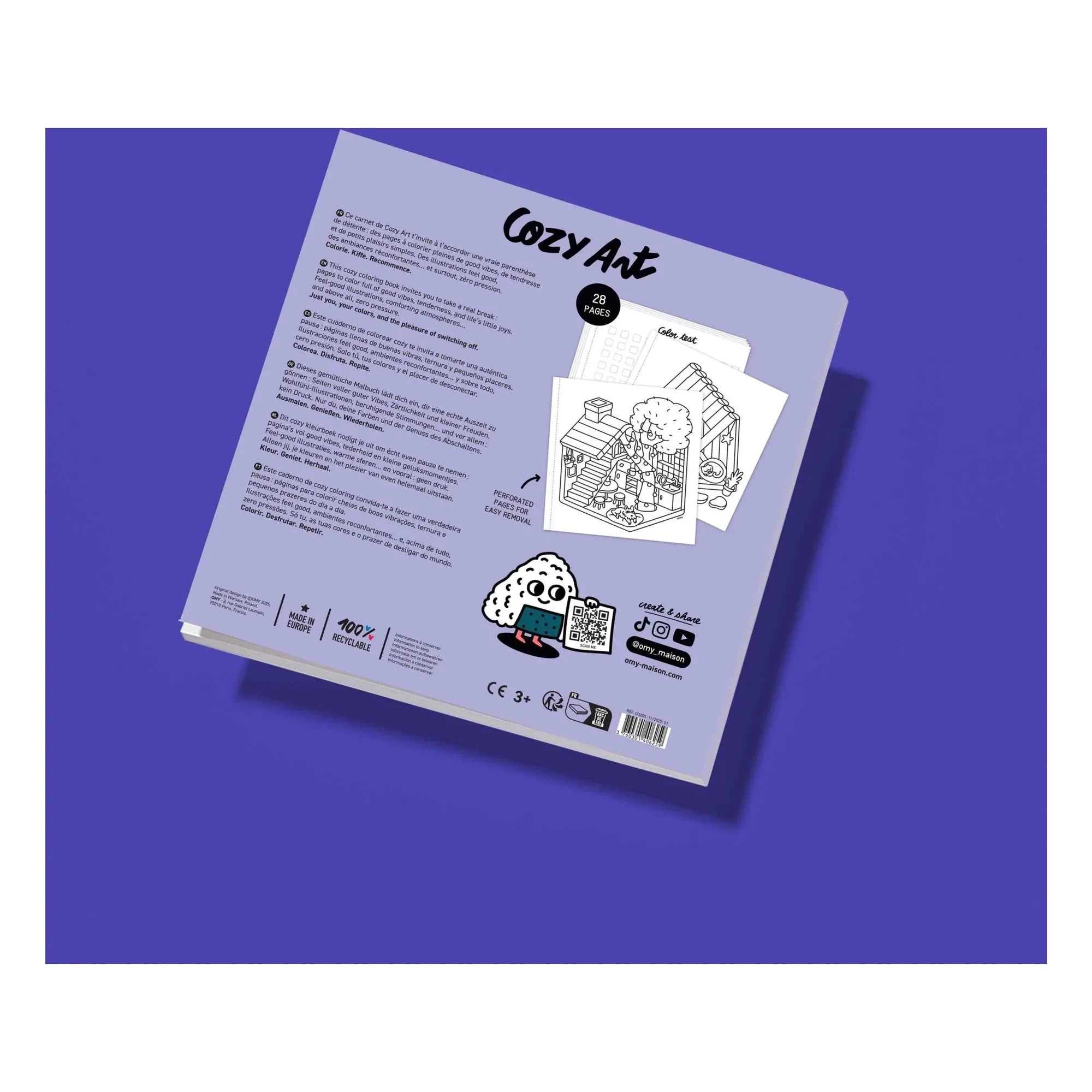 Omy - Tiny House Libro para colorear | Morado