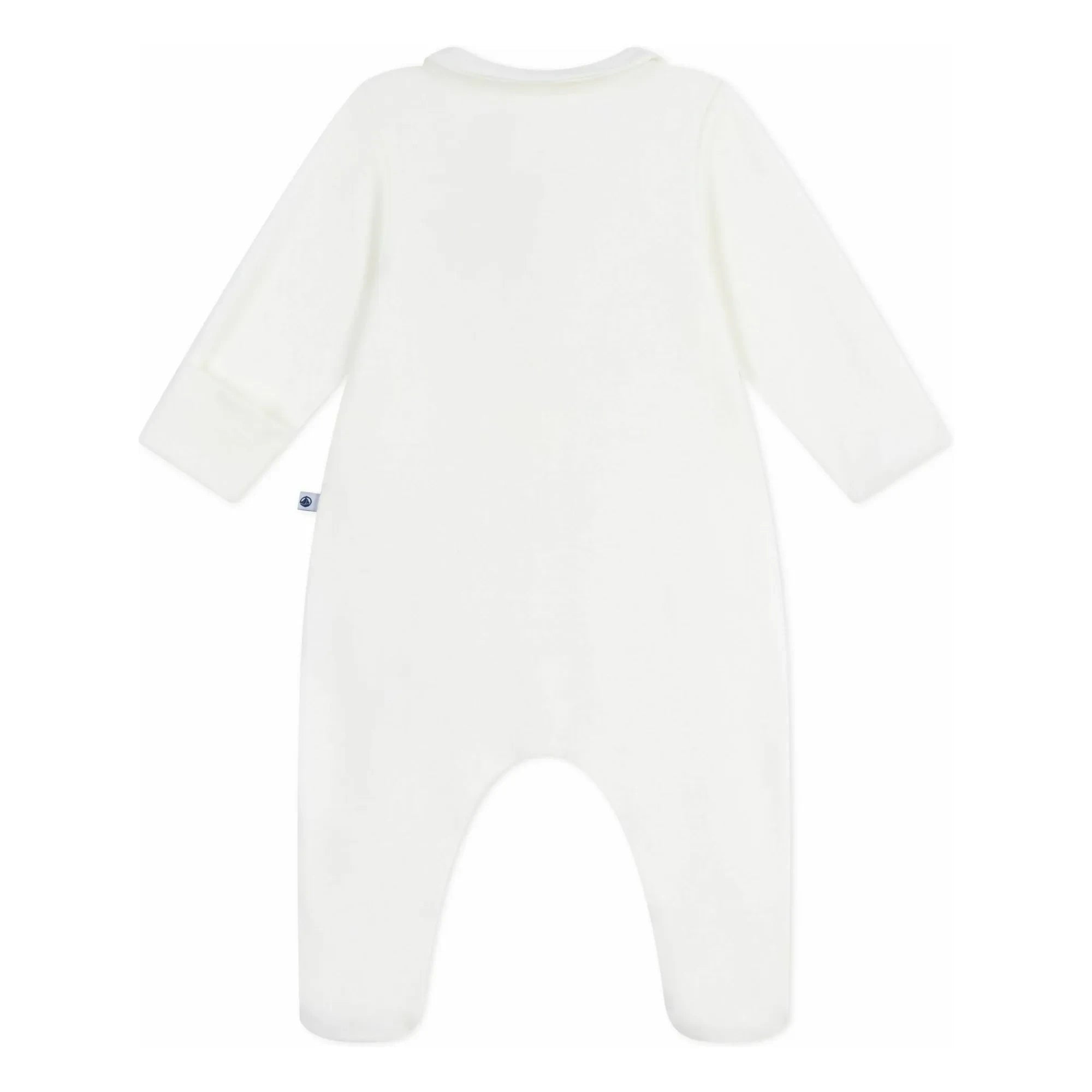 Petit Bateau - Pijama de algodón orgánico con logo bordado | Blanco