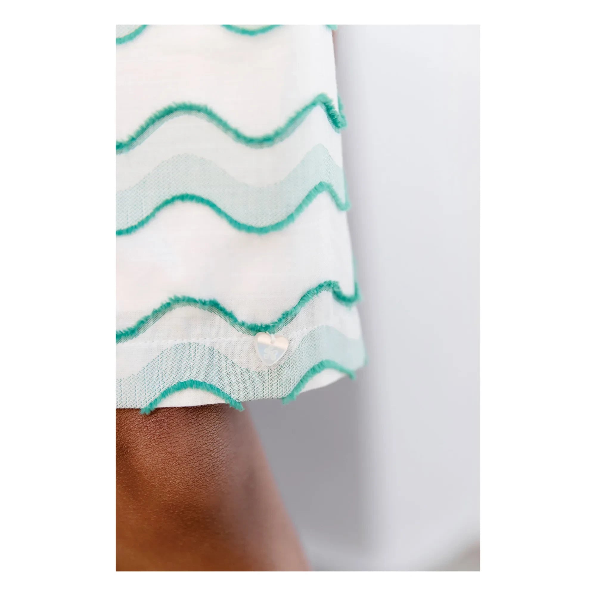 Tartine et Chocolat - Vestido con estampado de olas | Verde