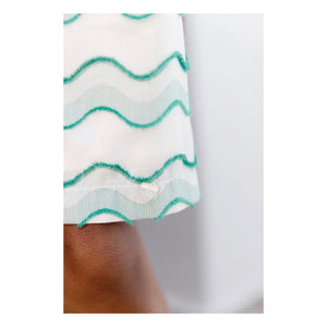Tartine et Chocolat - Vestido con estampado de olas | Verde