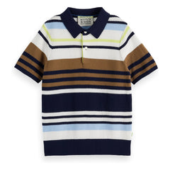 Scotch & Soda - Polo con raya de red | Marrón