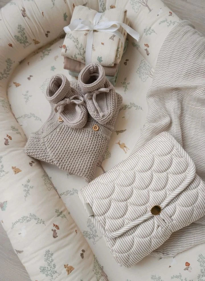 Cam Cam - Woodland Muslin Pañales para Bebé - Set de 3 | Ecru