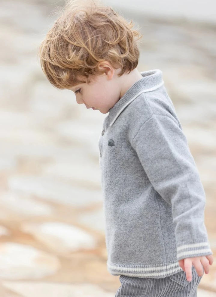 Tartine et Chocolat - Polo Uzun Kollu Yün | Gri