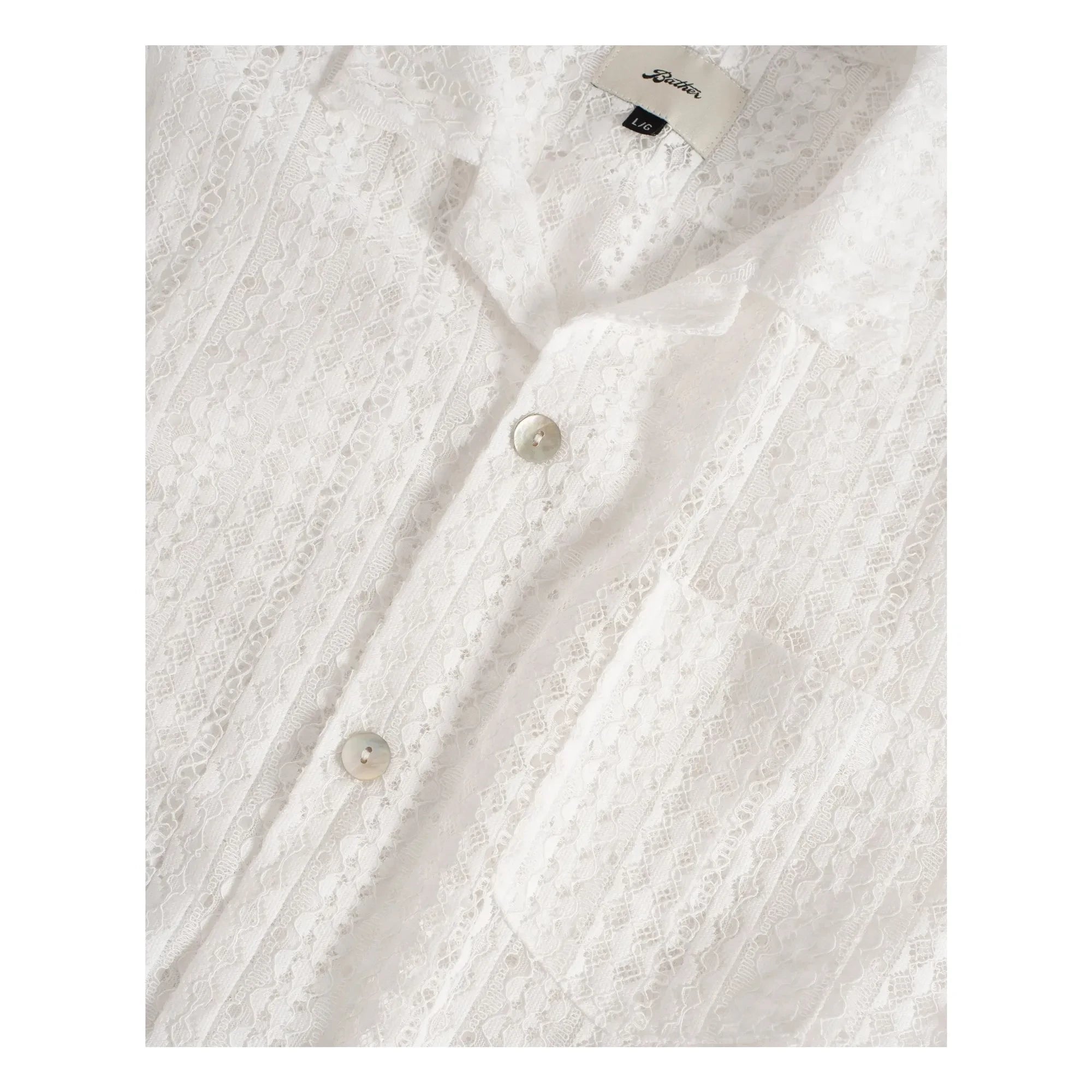 Bather - Gonzo Camisa de encaje | Blanca