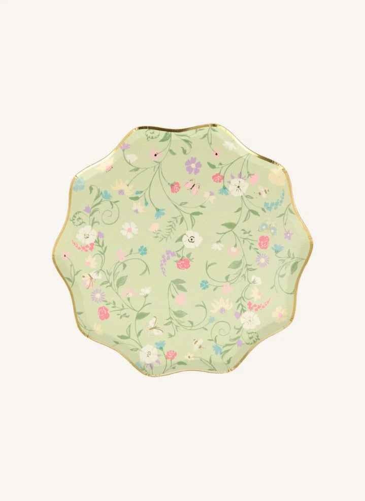 Meri Meri - Ladurée platos de papel con estampado de pequeñas flores - set de 8