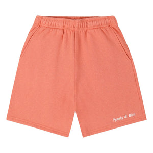 Sporty & Rich - Klasik Logo Şort | Mercan