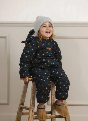 Töastie - Chaqueta Nube Impermeable con Diseño Floral | Azul Oscuro