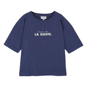 Emile et Ida - Camiseta de algodón orgánico La Sieste | Azul marino