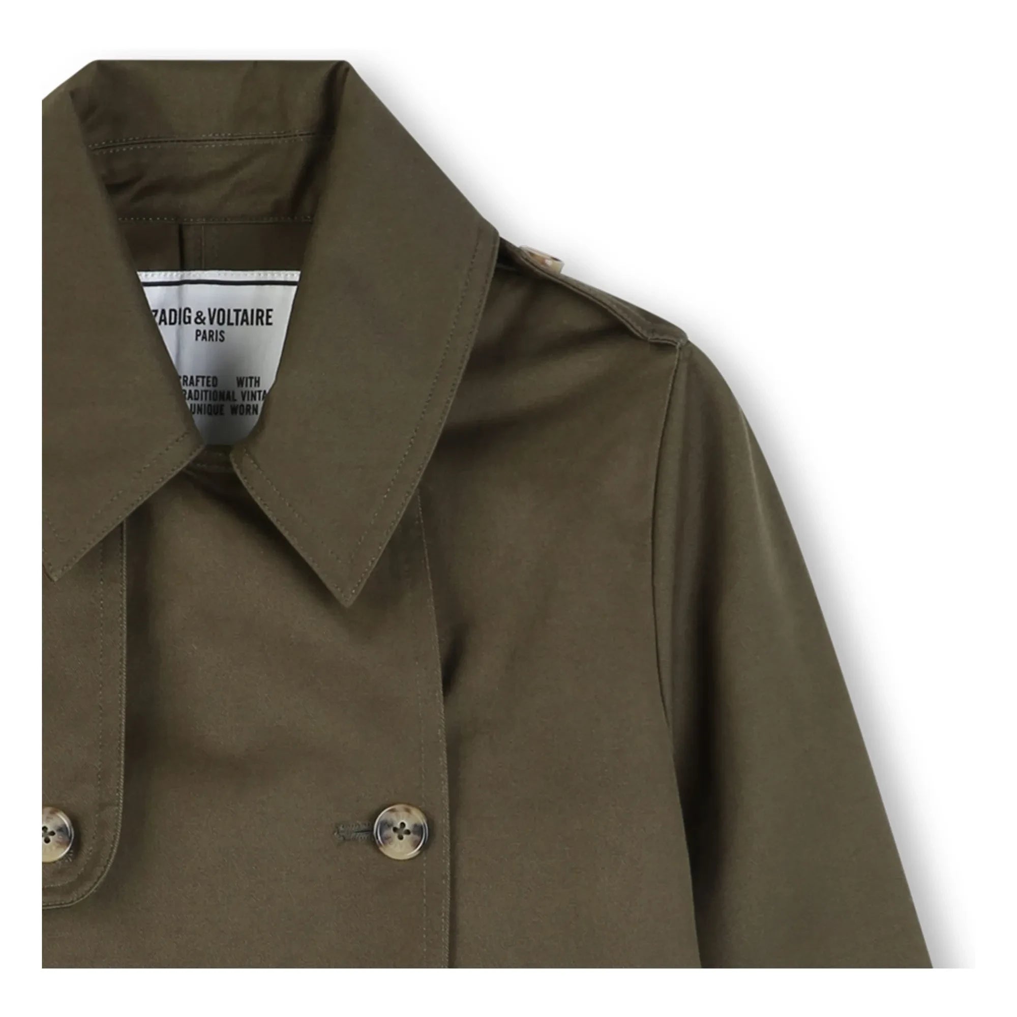 Zadig & Voltaire - Gabardina bordada | Caqui